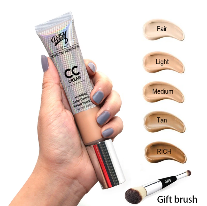 SPF30 BB cream CCcream matte Foundation color corrector with allover makeup brush