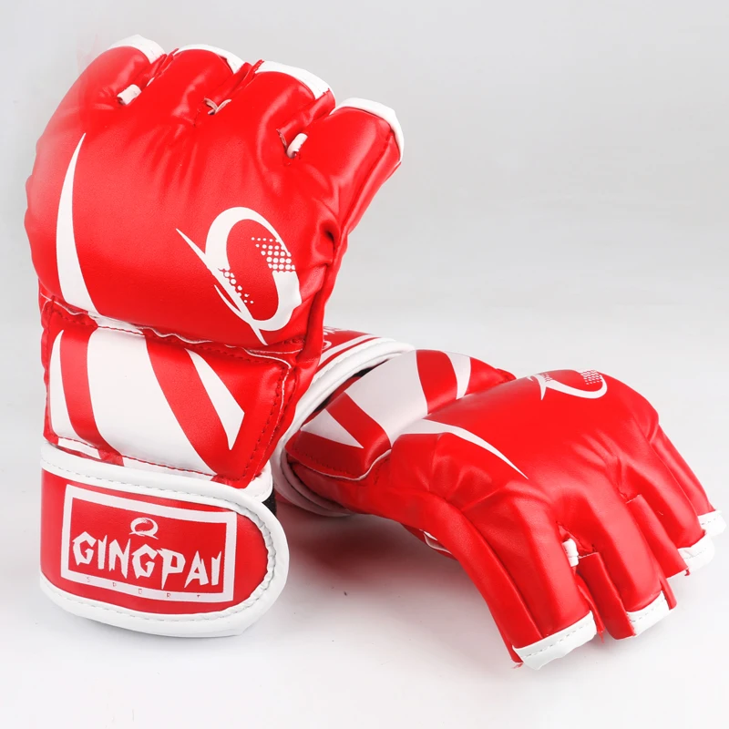 Offre spéciale Pro Style MMA gants demi doigt grappin combat Sparring gant entraînement coup de pied gants de boxe mélange Arts martiaux gants