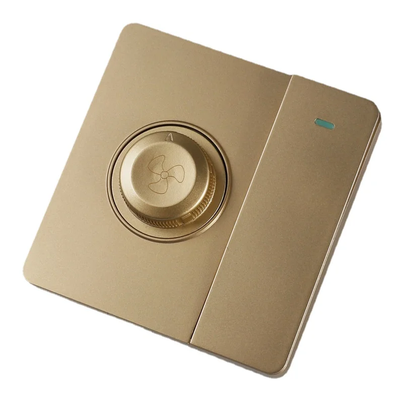 Ceiling Fan Speed Regulating Switch,Fan Stepless Speed Regulation Switch Panel,CeilingFan Governor,1gang1way Speed Regulation