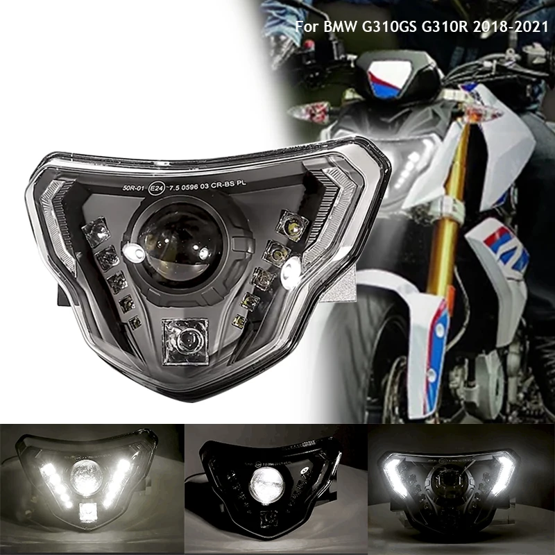 

Фонари головного света для BMW G310GS G310R 2018-2021, фары дальнего/ближнего света для дневных ходовых огней, аксессуары для мотоциклов с полными дьявольскими глазами