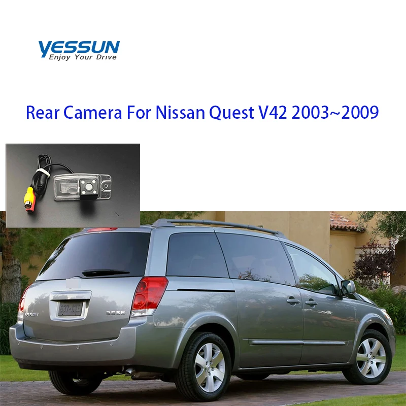 Car Rear View Reverse backup Camera For Nissan Quest V42 2003~2009 coms night vision parking license plate camera shell bracket