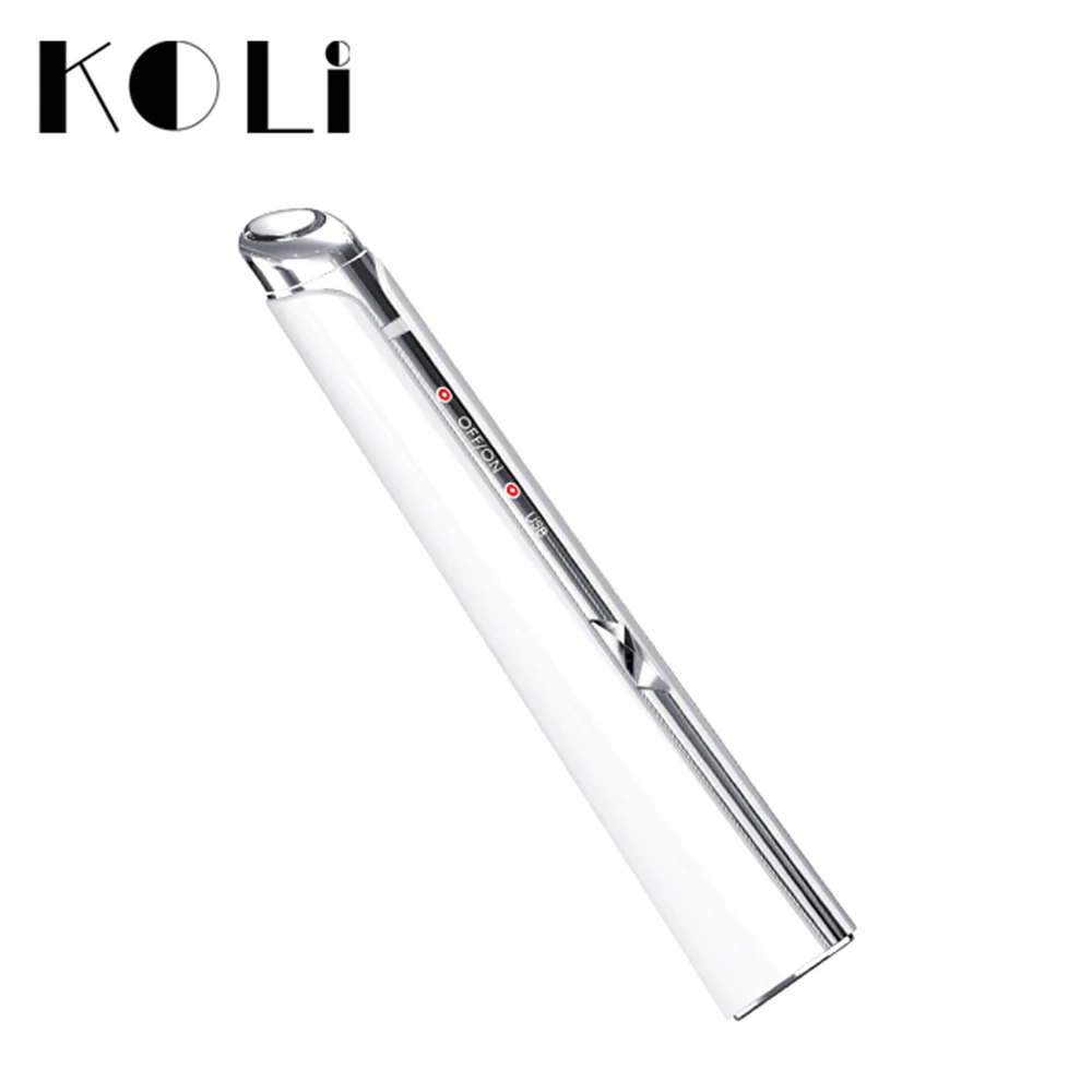 KOLI Electric Eye Massager Wand Rechargeable eye Pen Device Reduce Dark Circles Boost Circulation Sonic Vibration Magic Stick