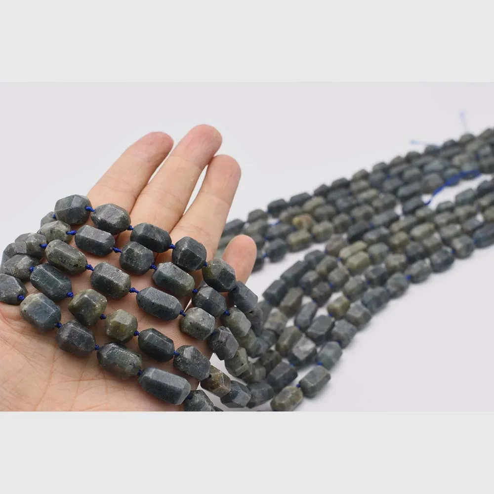 

Бусины Из Натурального Лабрадорита, граненые нестандартные цилиндрические каменные бусины 15 дюймов, 12 х14 мм, для изготовления ожерелий, браслетов, ювелирных изделий «сделай сам»