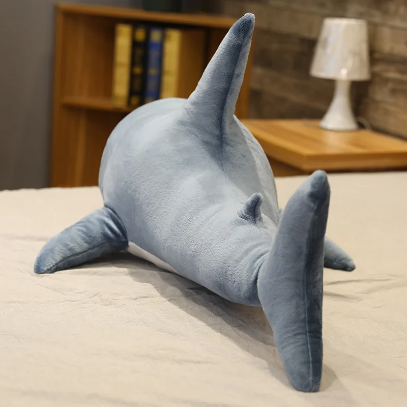 45/60/80 cm Nette Hai Plüsch Spielzeug Weiche Angefüllte Speelgoed Tier Lesen Kissen für Geburtstag Geschenke Kissen puppe Geschenk – Detail 12