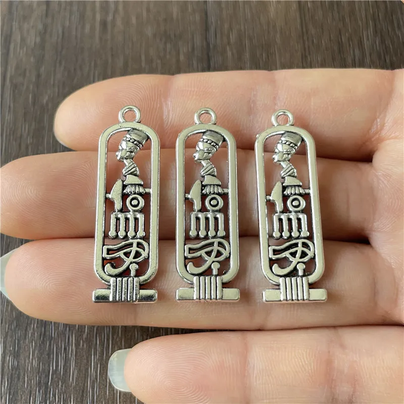 Ju Yuan 60pcs Egyptian queen nefertiti pendants DIY handmade accessories African gifts for women and man for jewelry making - Image 3