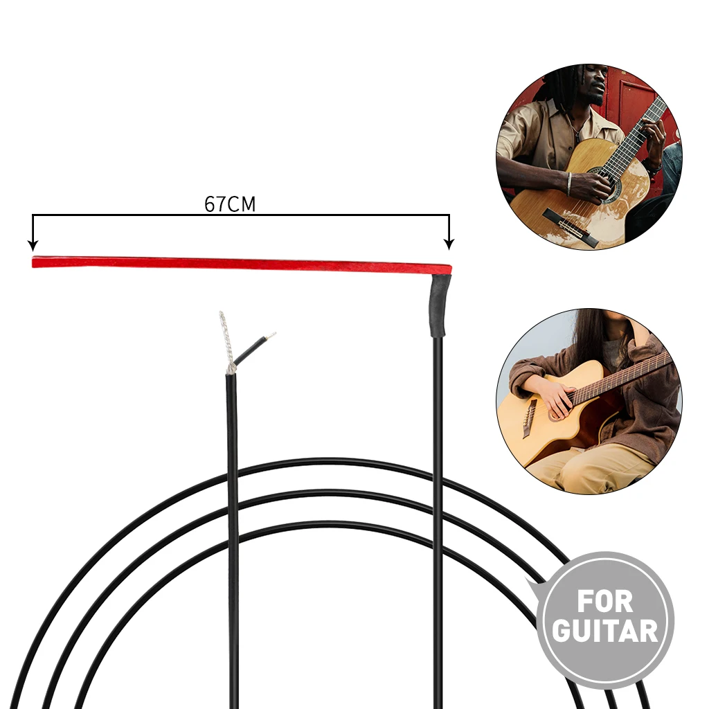 

Мягкая пьезо-гитара без разъема, 5 шт., ультратонкая пассивная пьезо-пленка под седло для акустической/классической гитары