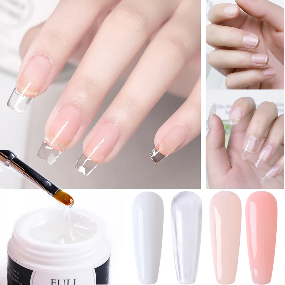 15ml Acrylic UV Extension Nail Gel White Pink Clear Extending Varish Gel  Repair Broken Nails Builder Manicure Polish Gel NL1623