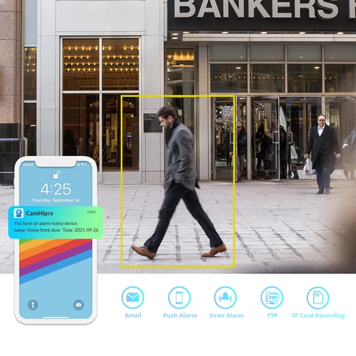 Imagen 2 del producto Cámara IP 4K de 8MP, videocámara de vigilancia al aire libre con Wifi, protección de seguridad para el hogar, CCTV, Wifi, vídeo de 5MP, impermeable, CamHi IP, camara de seguridad wifi para exteriores CamHipro