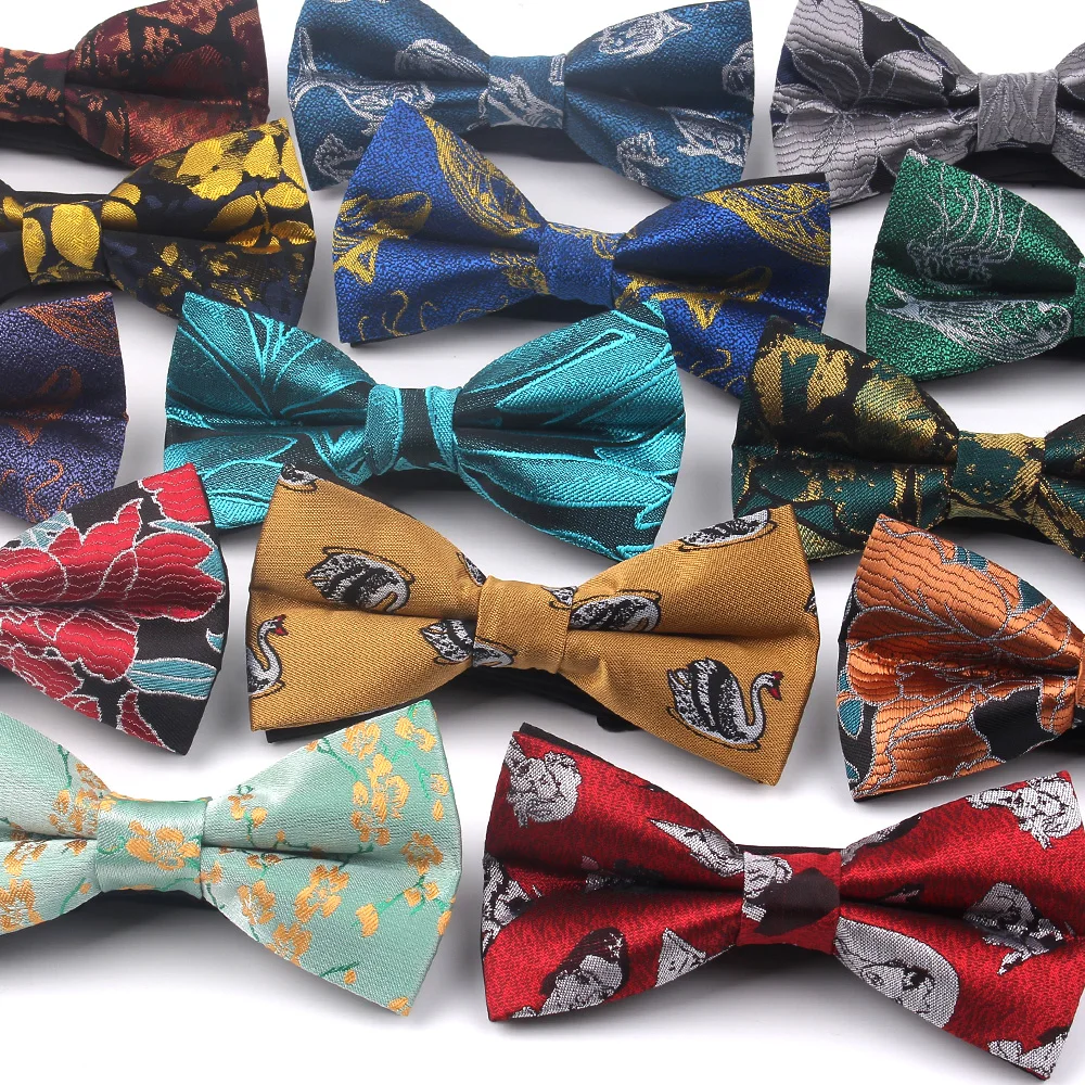 

Fashion Men Bow Tie Classic Jacquard Woven Bowtie For Men Business Wedding Adult Floral Bow Ties Butterfly Suits Cravats Bowties