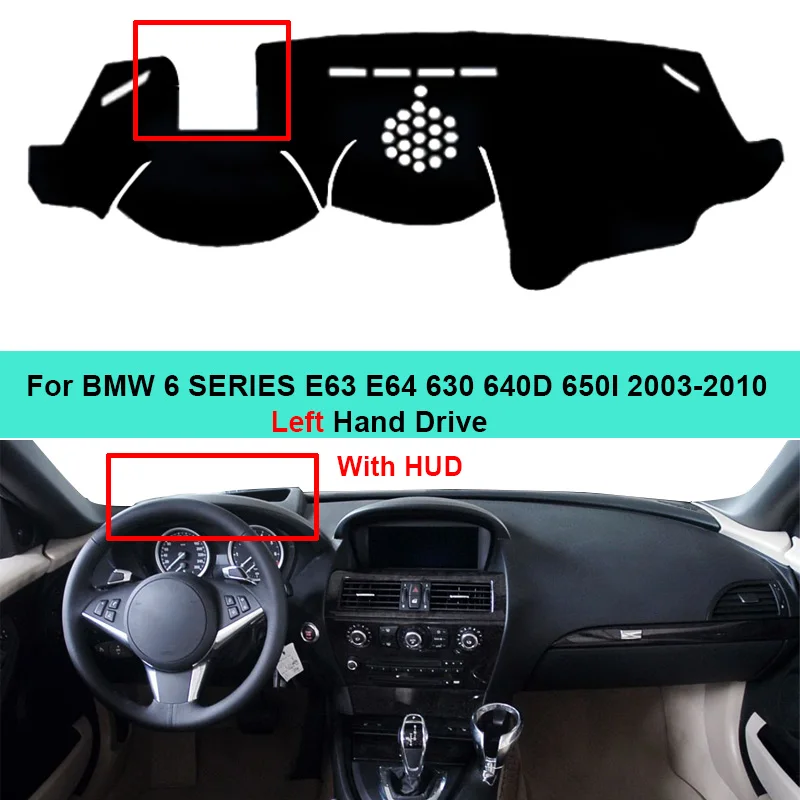 For BMW 6 SERIES E63 E64 630 640D 650I 2003 2004 2005 2006 2007 2008 2009 2010 Car Inner Dashboard Cover Dash Mat Carpet Cushion