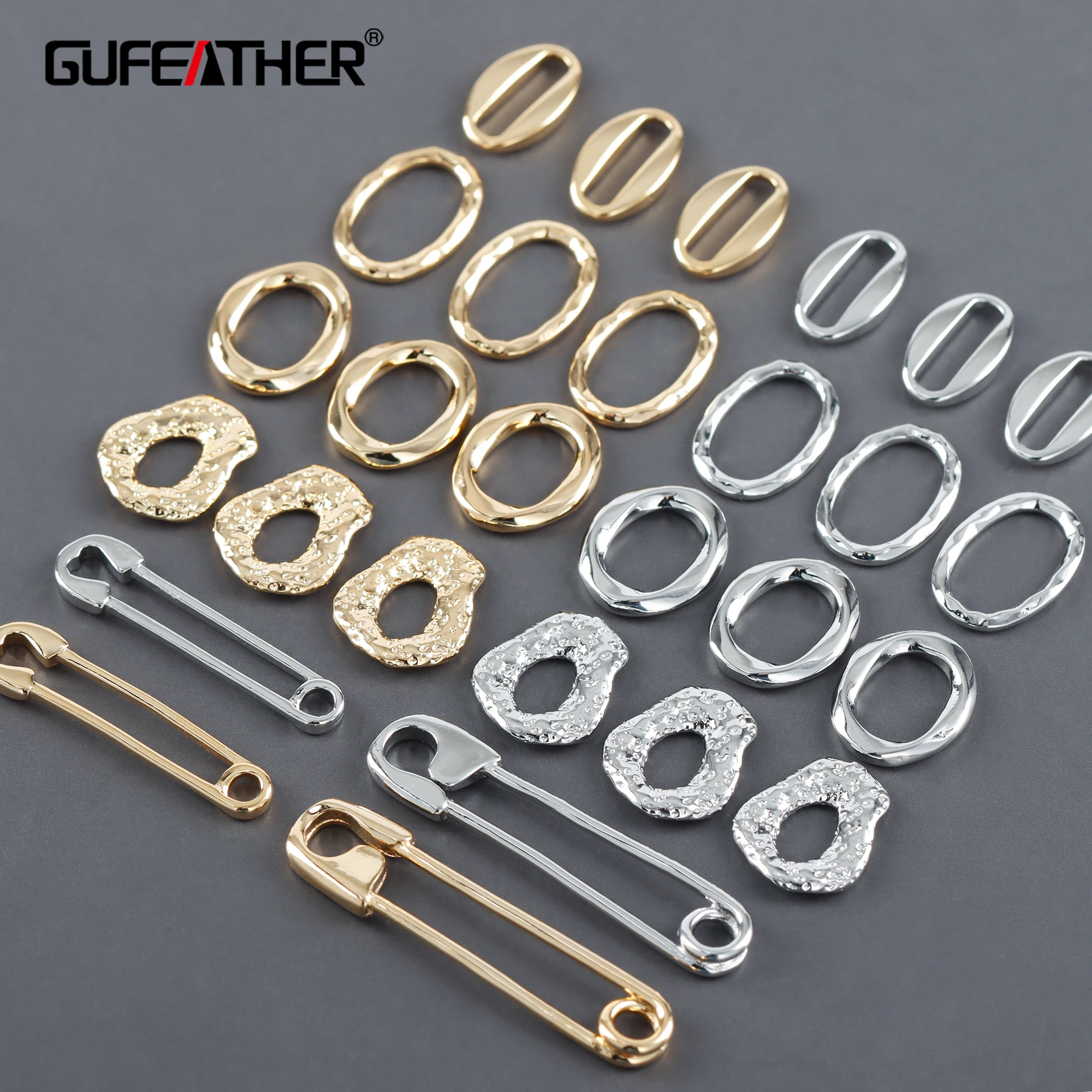 

GUFEATHER M1127,jewelry accessories,connector hooks,pass REACH,nickel free,18k gold rhodium plated,copper,diy jewelry,10pcs/lot