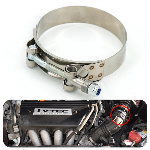 Imagen 2 del producto Universal 2,0 ""2,25"" 2,5 ""2,75"" 3,0 ""3,25"" 3,5 ""4,0"" abrazadera de escape con perno en T entrada Turbo escape Intercooler acoplador de silicona