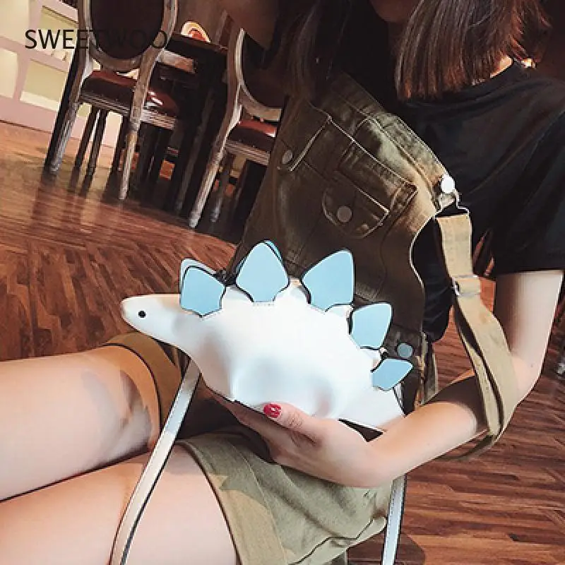 Creative Chameleon Cartoon Handbags Flap 3D Funny Dinosaur Animal Messenger Bag Panelled Shoulder Crossbody Bags for Women 2021