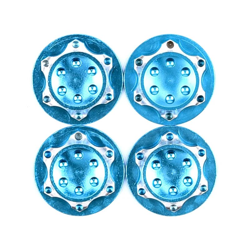 4pcs/lot Aluminium Wheel Hub Cover Antidust Cover 17mm HEX Nut For 1/8 RC 1:8 Model Car Anti-skid Wheel Cover