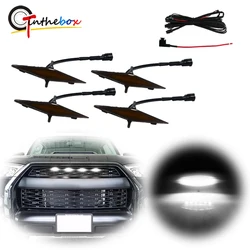 4x Front Grill Lights For 2014-2023 Toyota 4Runner TRD Pro Grille Including SR5 TRD Off-Road Limited TRO Pro Models Raptor Style