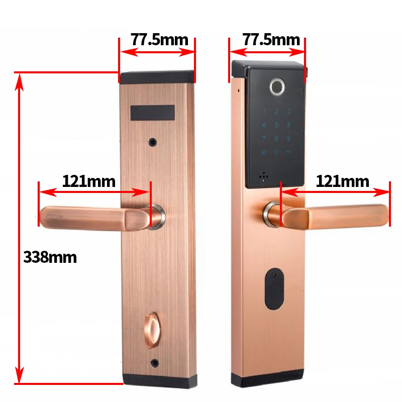 Smart Biometric Fingerprint Lock with Digital Password RFID Card Key Electronic Smart Fingerprint Door Lock