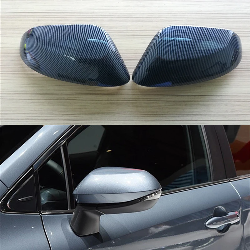 

Carbon Fiber Look Mirror Cover For Toyota Corolla Levin 2018 2019 2020+ Rear Side View Mirror Cover