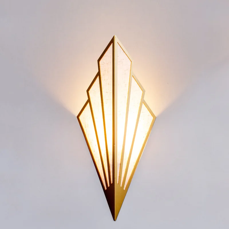 

Modern Fan Shade Wall Lamp Nordic Gold Black Metal Wall Sconce Light Fixtures Living Room Bedroom Wall Lighting Mirror Lights