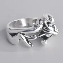 Thai Silver Kitten Ring for Women #5