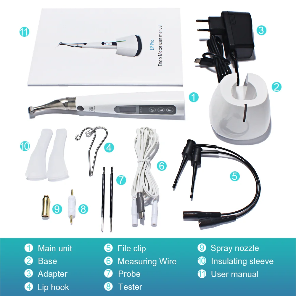 6:1 Ratio Dental bezszczotkowy silnik Endo z wbudowanym lokalizatorem Apex akumulatorowa podstawa profesjonalny sprzęt endodontyczny ai-ep-pro