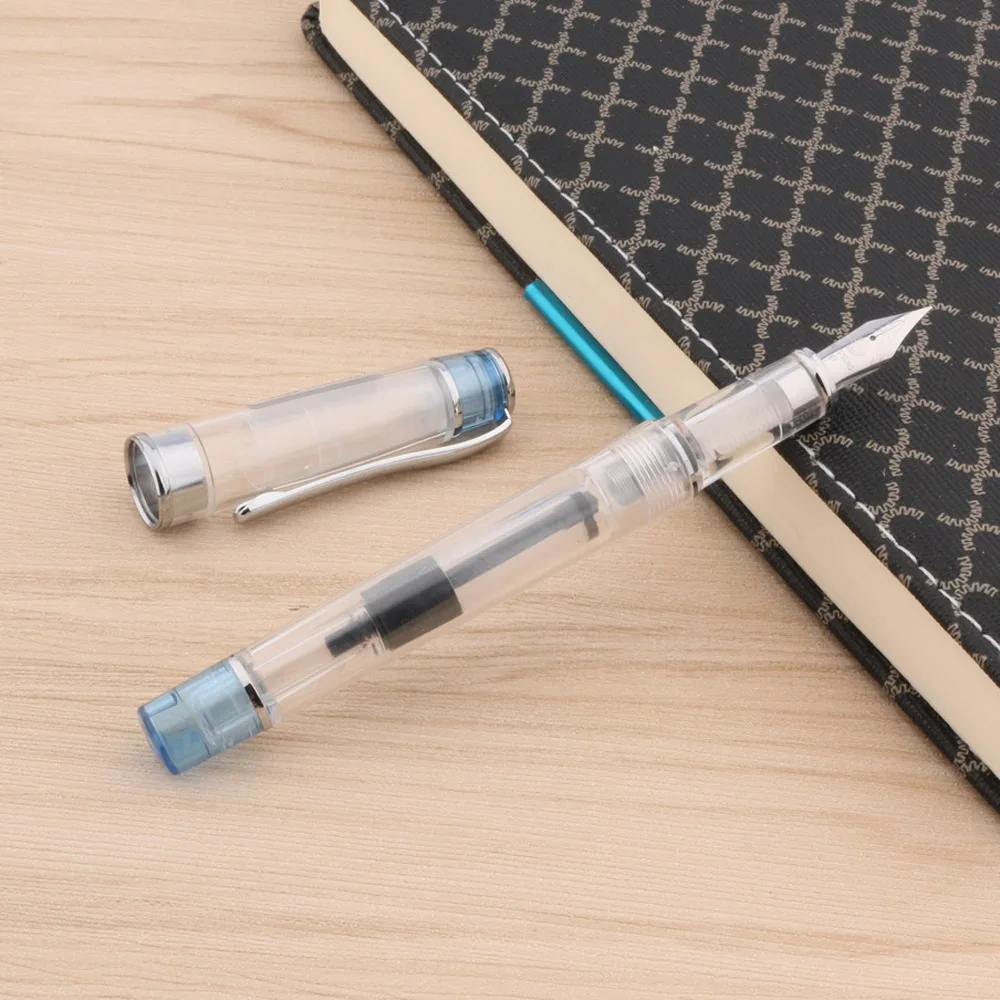 High Quality Yong Sheng Fountain Pen Transparent White Stationery Office School Supplies Color Ink Pens