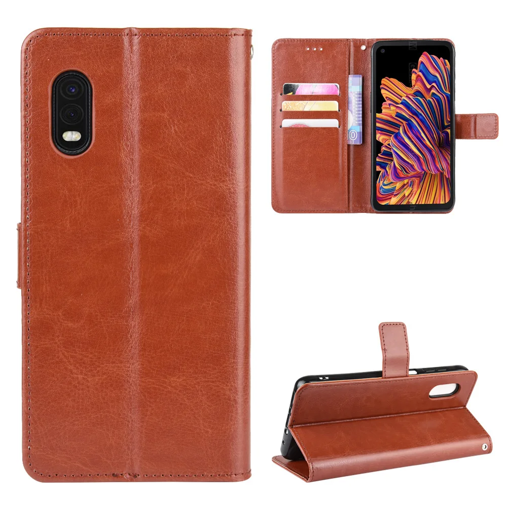 For Samsung Galaxy Xcover Pro G715F Case Luxury Leather Flip Wallet Phone Case 6.30