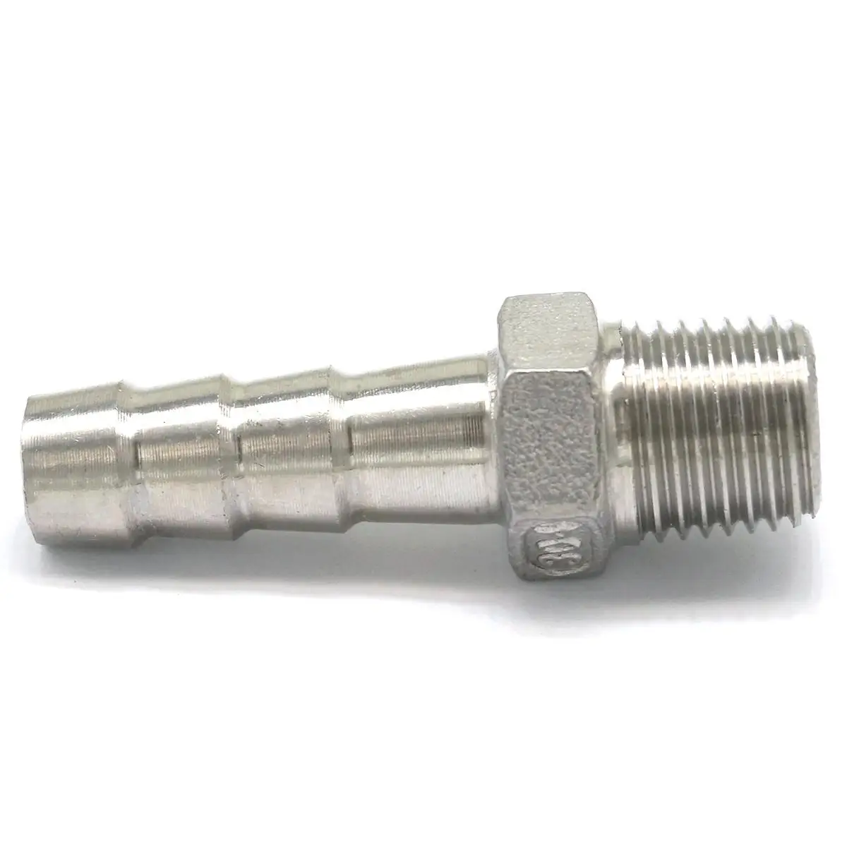 1/4" BSPT Male Fit Hose I/D 10mm Hose Barbed 304 Stainless Steel Pipe Fitting Hose tail Connector 230 PSI