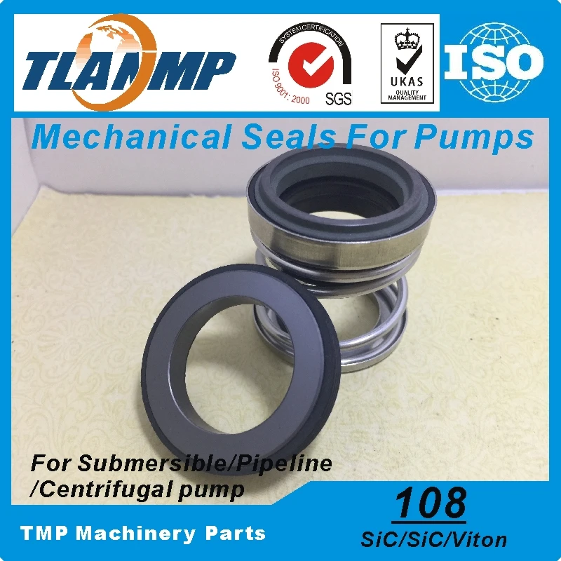 108-45 TLANMP Mechanical Seals (Material: SiC/SiC/VIT) Shaft Size 45mm VIT Rubber Bellow Seal Used in High Temperature Liquid