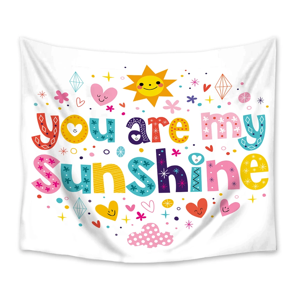 You are My Sunshine Wall Hanging Tapestries Bedspread Wall Art Bedding Blanket Towel Yoga Mat Sporting Events Bedchamber