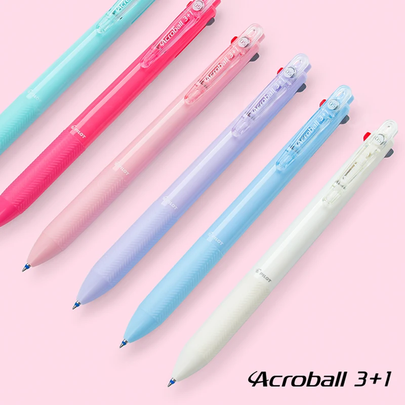 1Pcs PILOT 3 +1 multifunctional pen BKHAB-50F 0.5mm 3 color ballpoint pen + mechanical pencil student three-in-one ballpoint pen