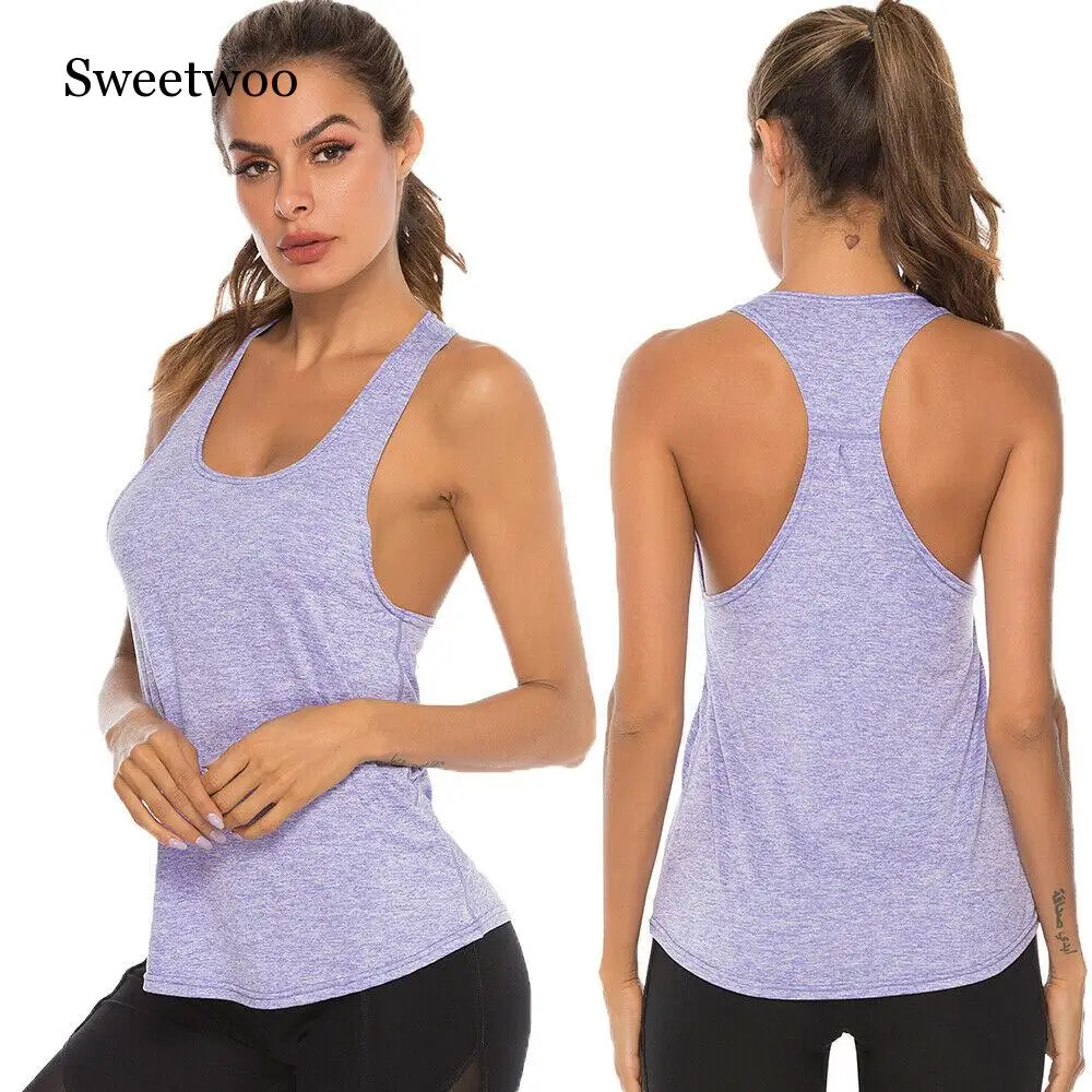 

Women's Casual Sports Vest Base Layer Top Stretch Moisture Wicking Fitness Quick Dry Gym Yoga Shirt Workout Jogging Sportwear