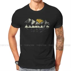 Mountain Forest Kayak Canoe Paddling Casual TShirt Canoe Style Streetwear Leisure T Shirt Men Short Sleeve Special Gift Idea