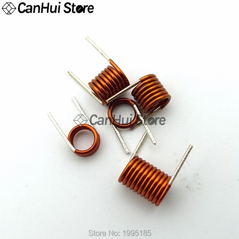 50pcs coilcraft inductor Copper Wire Hollow Coil Inductance Remote Control FM Inductor3.5*1.5/2.5/3.5/4.5/6.5/7.5/8.5/10.5T*0.7