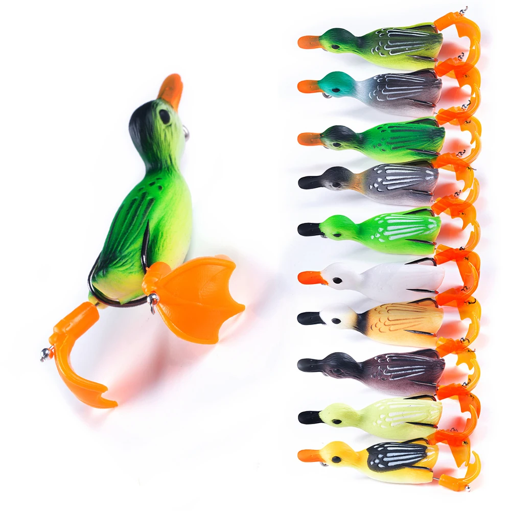 11.2g 8.5cm duck Fishing Lure Ducking Fishing Frog Lure  Artificial Bait Duckling 3D Eyes Fishing Baits Bass Carp Pike Fishing