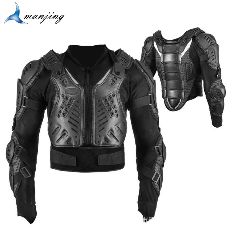 رجل موتو درع المعدات دراجة نارية سباق ركوب الخيل السفر كامل الجسم درع السترات المضادة للتأثير قطرة مقاومة موتوكروس الحرس #1