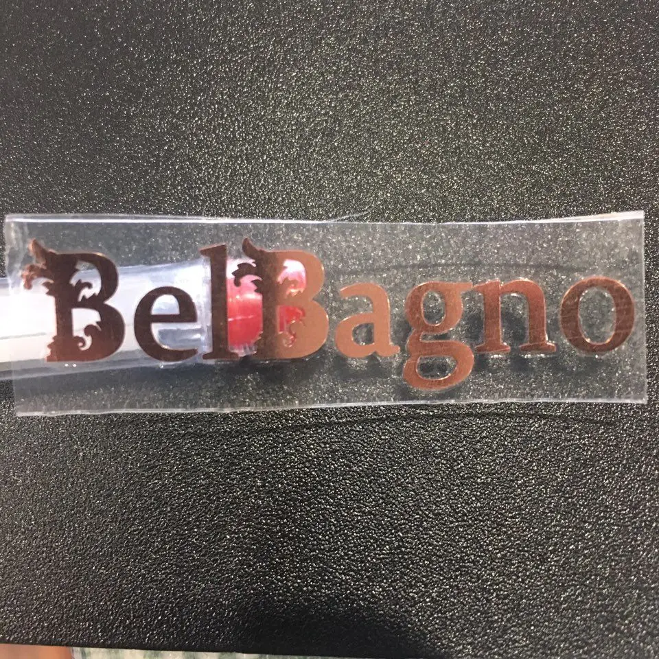 Niestandardowa naklejka 3D z niklowanego metalu, przezroczysta naklejka w kolorze różowego złota, personalizowane naklejki, naklejka na pudełko na rzęsy, naklejka na błyszczyk do ust. — zdjęcie produktu 2