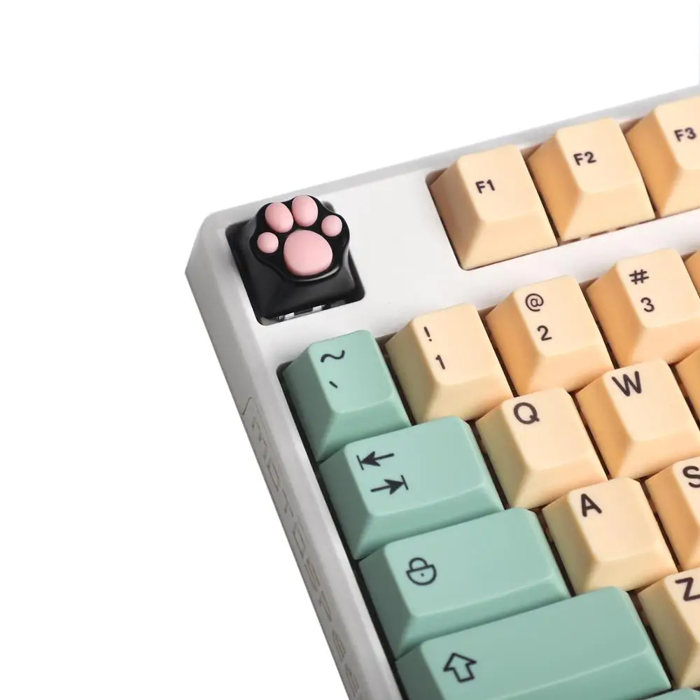 Teclado mecânico cherry mx, capa de metal para teclado com garra de gato, palm, para teclado mecânico