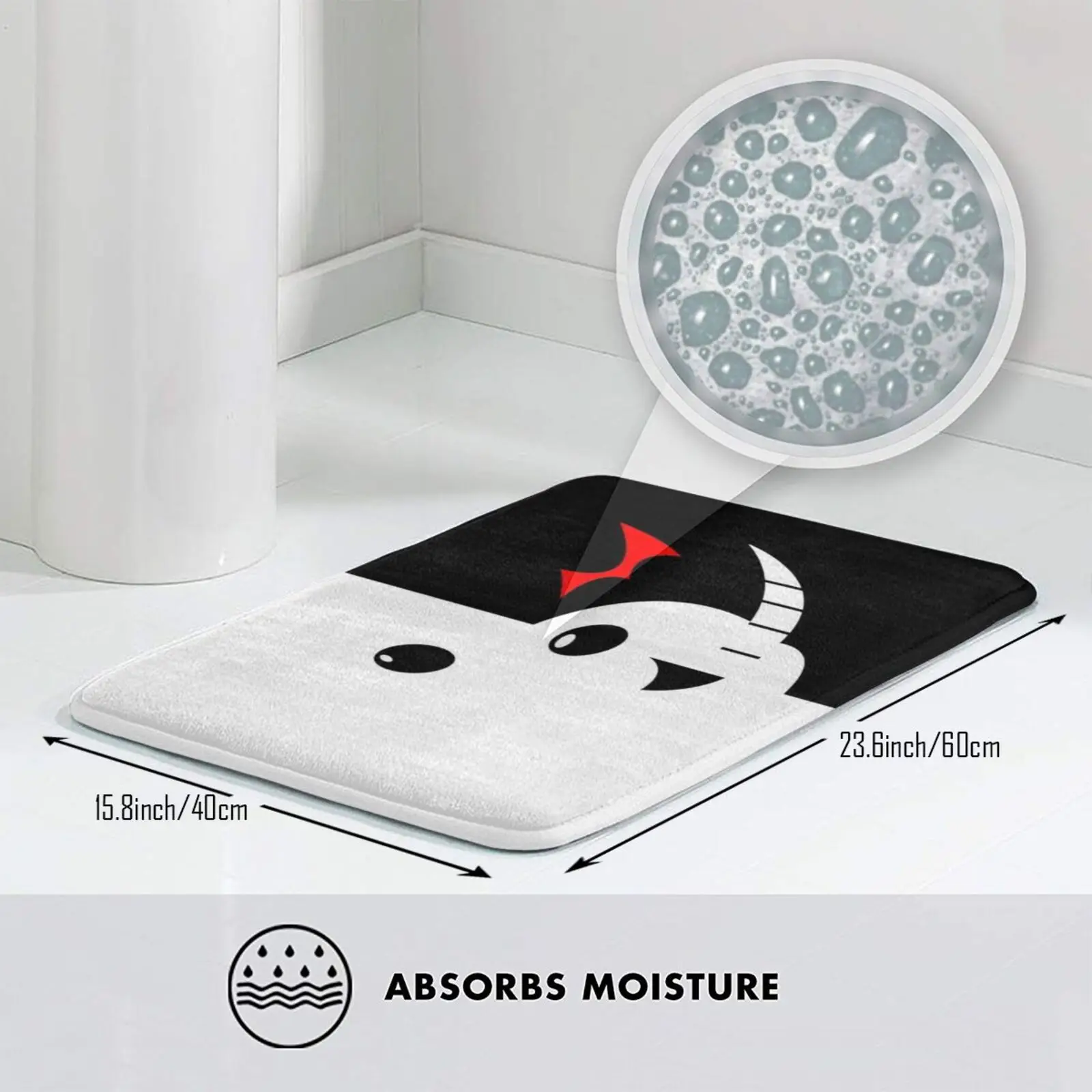 Monokuma لينة سجادة ضد الإنزلاق البساط السجاد وسادة Monokuma الدب تيدي اللعب أنيمي كم سعيد Dragonronpa التنين Snuff #3