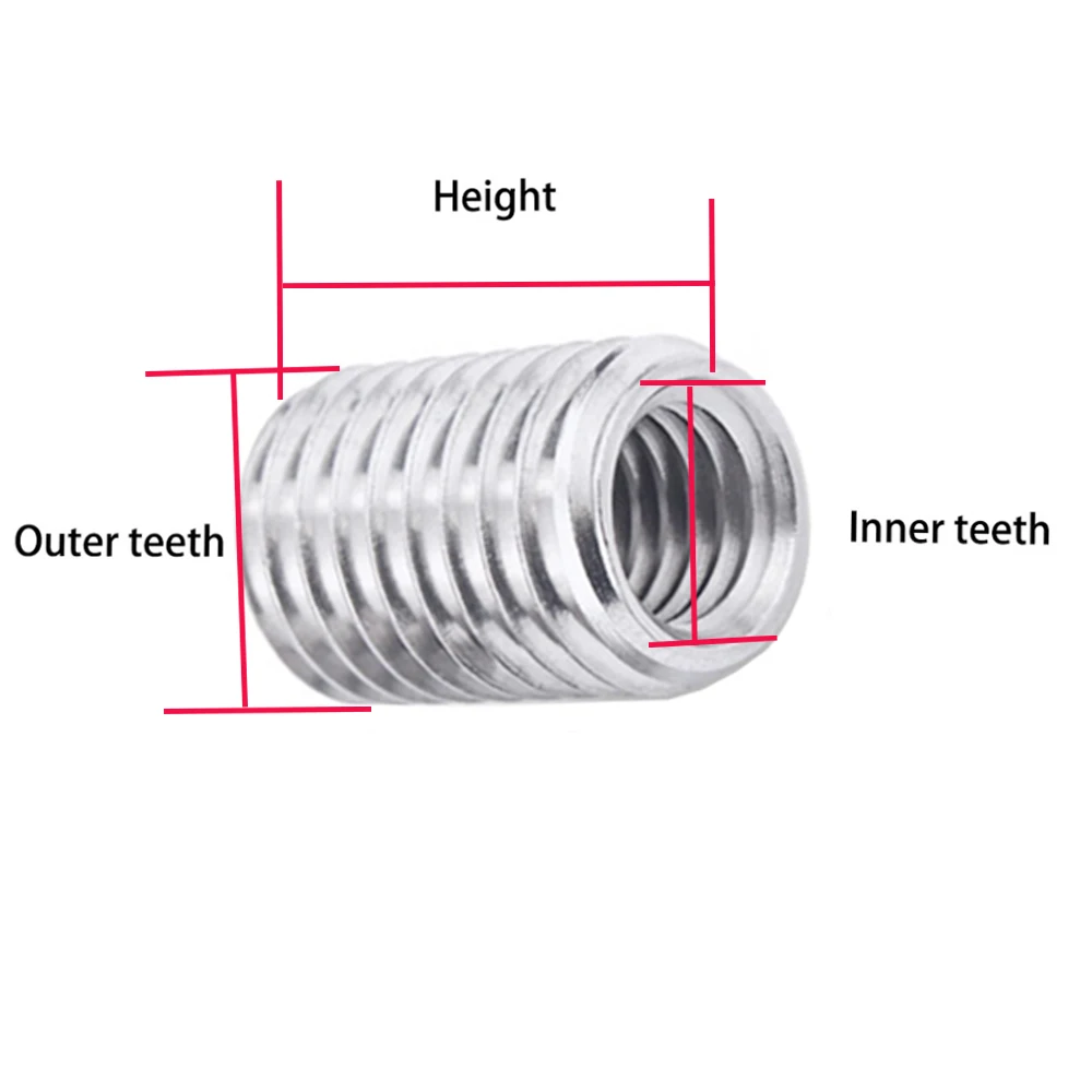 10/50pcs M6/M8,M4 M6 to M10, M8 to M10, M10 to M12/M14 Inner Outer Threaded Hollow Tube CouplerConveyer Sliver Adapter Screw