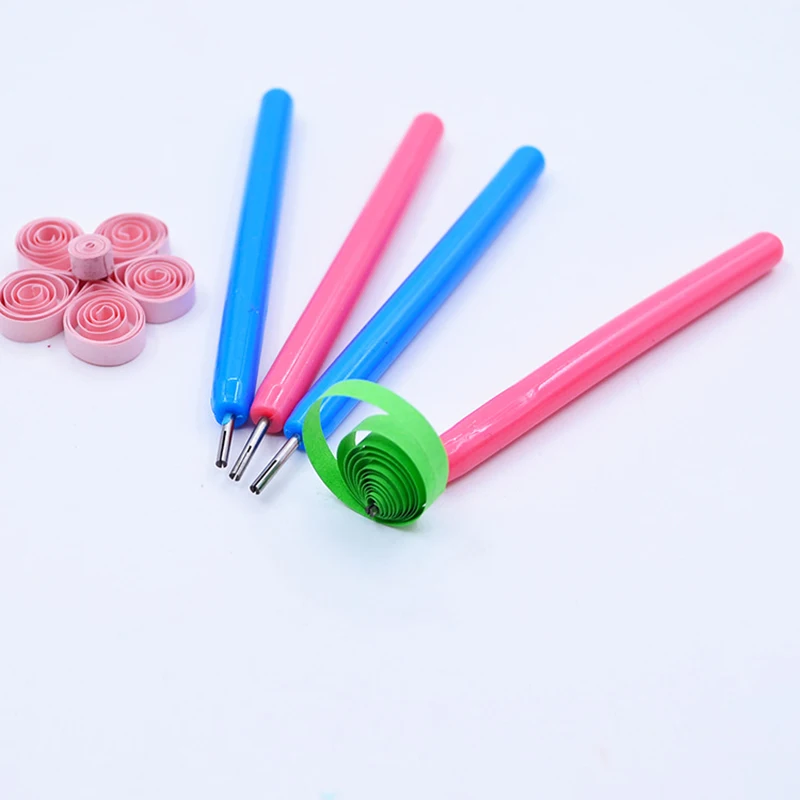 NUBECOM Slotted Paper Pen, DIY Handcraft Paper Tool, Random Color, Origami Scrapbooking, Random Color, 2Pcs, 5Pcs