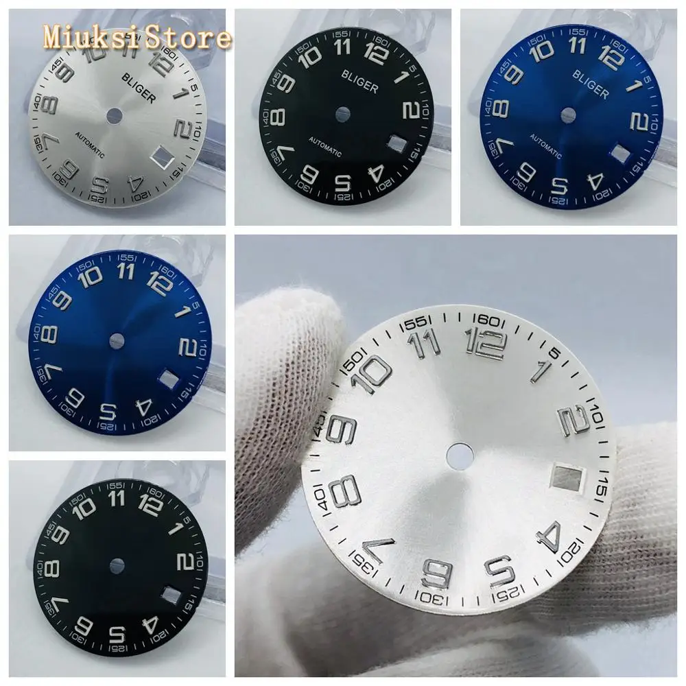 1PCS 29.2mm sterile blue black silver watch dial Fit ETA 2836/2824 Mingzhu DG2813/3804 Miyota 8215 821A 8205 automatic movement