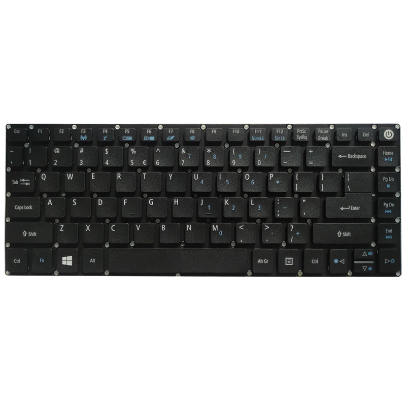 새로운 Acer Swift 3 SF314 SF314-51 SF314-51-53MF SF314-51-52w2 SF314-51-31NE 미국 노트북 키보드 검정색 백라이트 없음