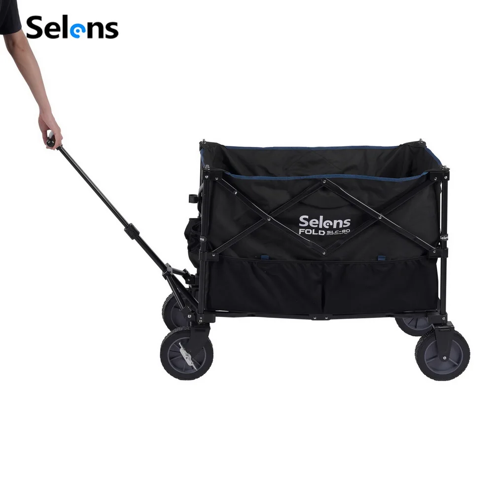 Selens Folding Tool Cart Multifunction Storage Cart With Telescoping Handle For Photo Studio light stand Photography Accessory