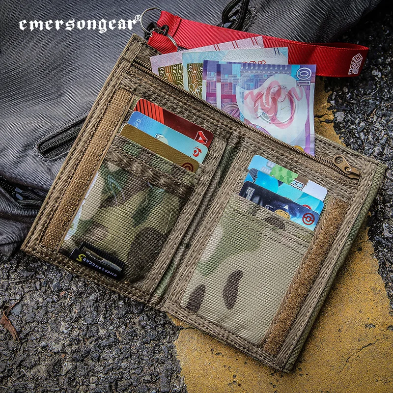 Emersongear 15x10cm Bifold portfel taktyczny składana torba etui biznes praca podróż na zewnątrz dojazdy do pracy codzienne sport Muticam EMS9307