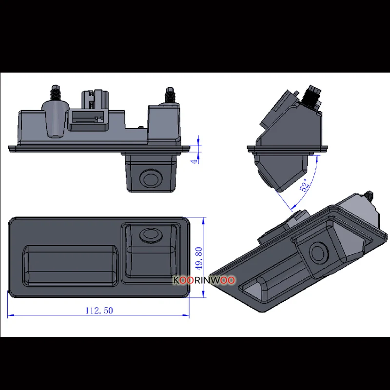 OOWLIVEE Wireless Car Parking CCD Trunk Handle Button Rearview Camera for Audi/VW/Passat/Tiguan/Golf/Touran/Jetta/Sharan/Touareg