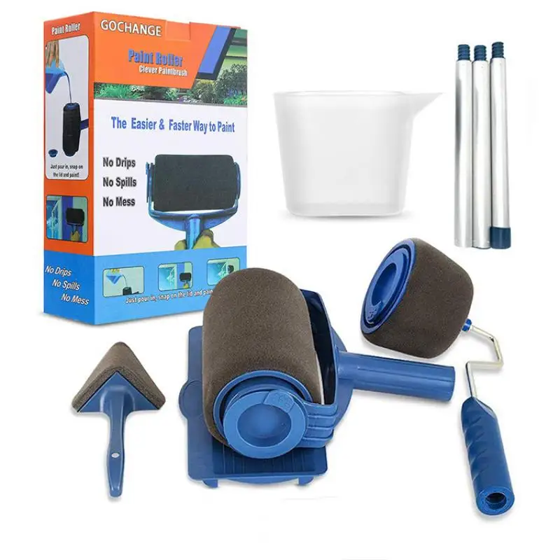 

6pcs/set no seam Paint Runner Pro by renovate Roller Brush Handle Tool Wall Paint Roller Wall Painting for Home Office