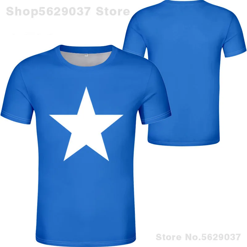 Somalia T Shirt Diy Free Custom Photo Name Number Som T-Shirt Nation Flag Soomaaliya Federal Republic Somali Print Text Clothing