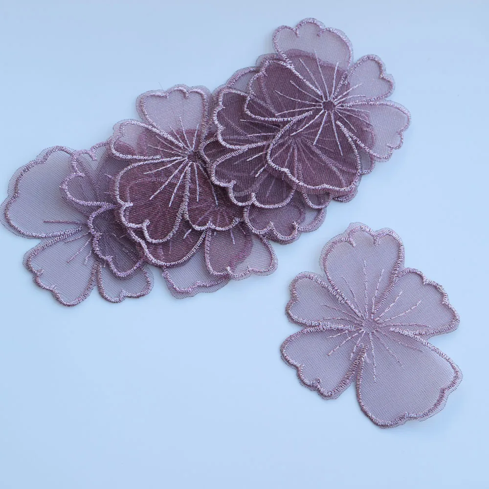 10pc/lot DIY craft supplies embroidery flower petals Patches for clothing Floral patches for bags decorative parches appliques