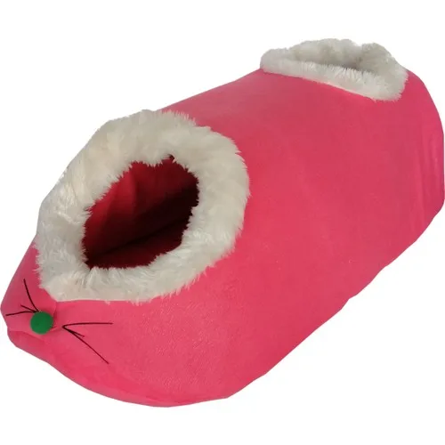 Flipper Foal Feather Cat Play Tunnel Bed 30x75 cm Dark Pink