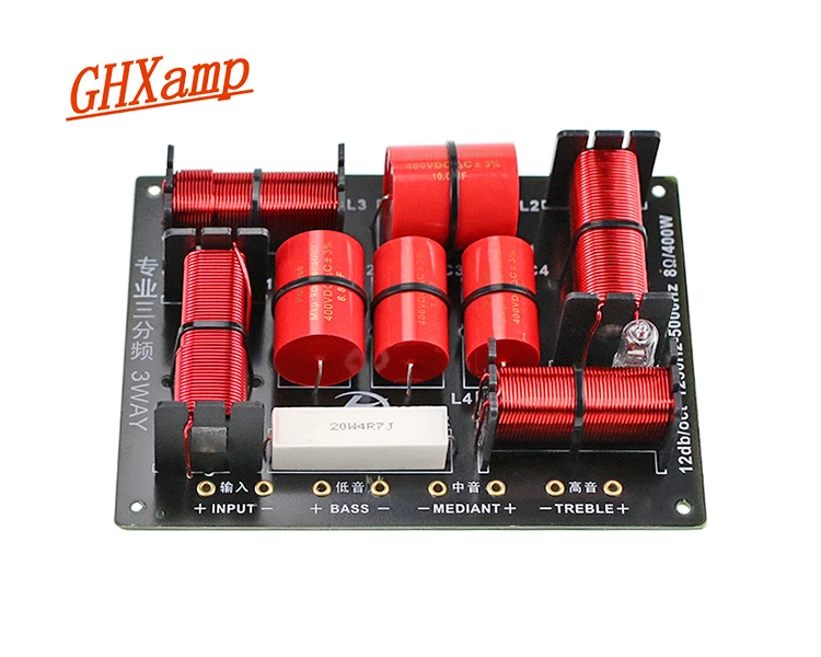 Ghxamp 400w 3-Wege-Crossover-Hifi-Hochtöner Midange Woofer-Lautsprecher-Crossover 1250h 5000Hz mit hohem Schutz 12dB/Oct 1 Stk – Detail 4